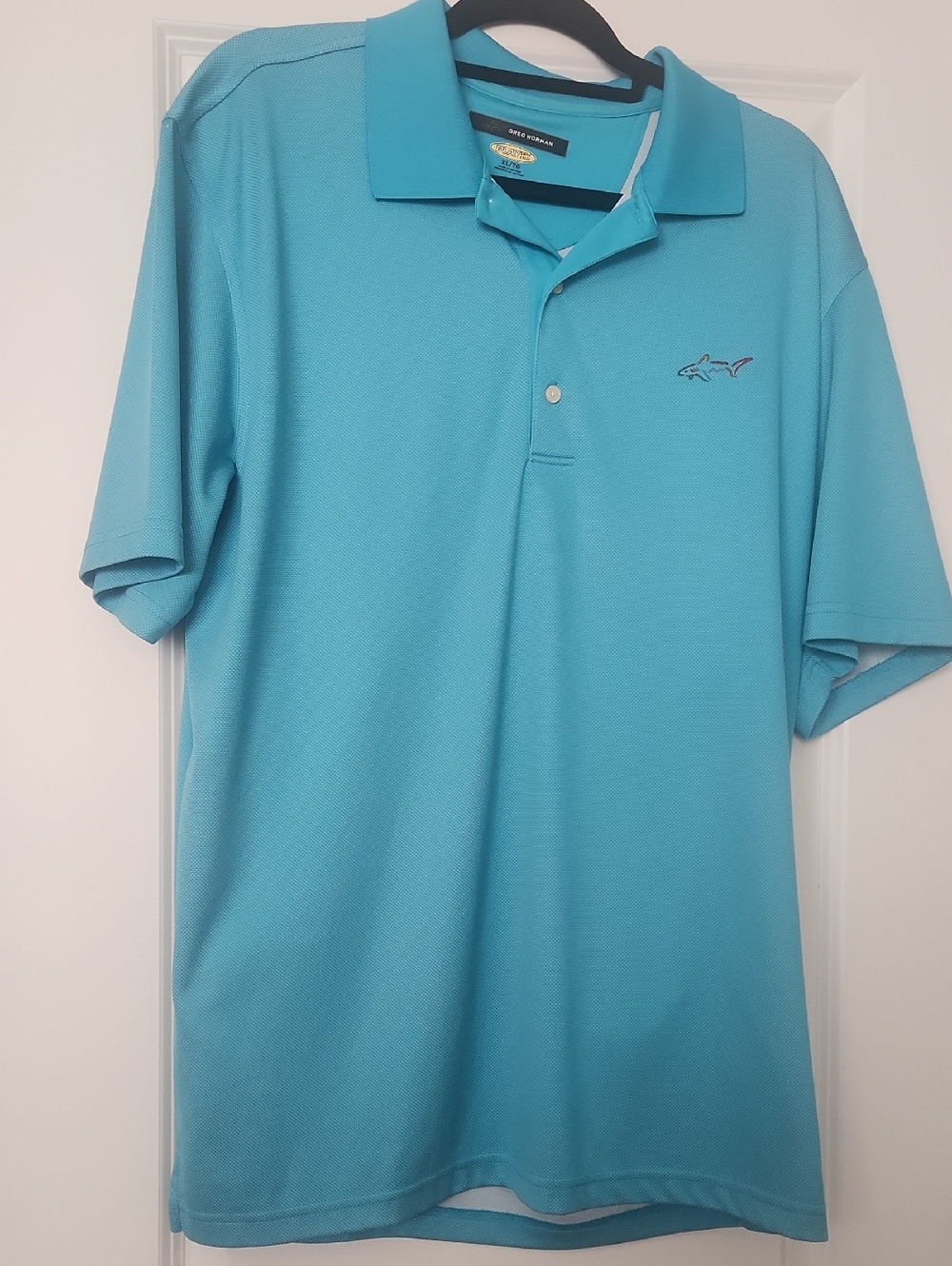Greg Norman Aqua Blue Performance Polo Size XL